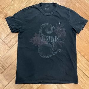 AllSaints Crew Neck Short Sleeve Graphic T-Shirt